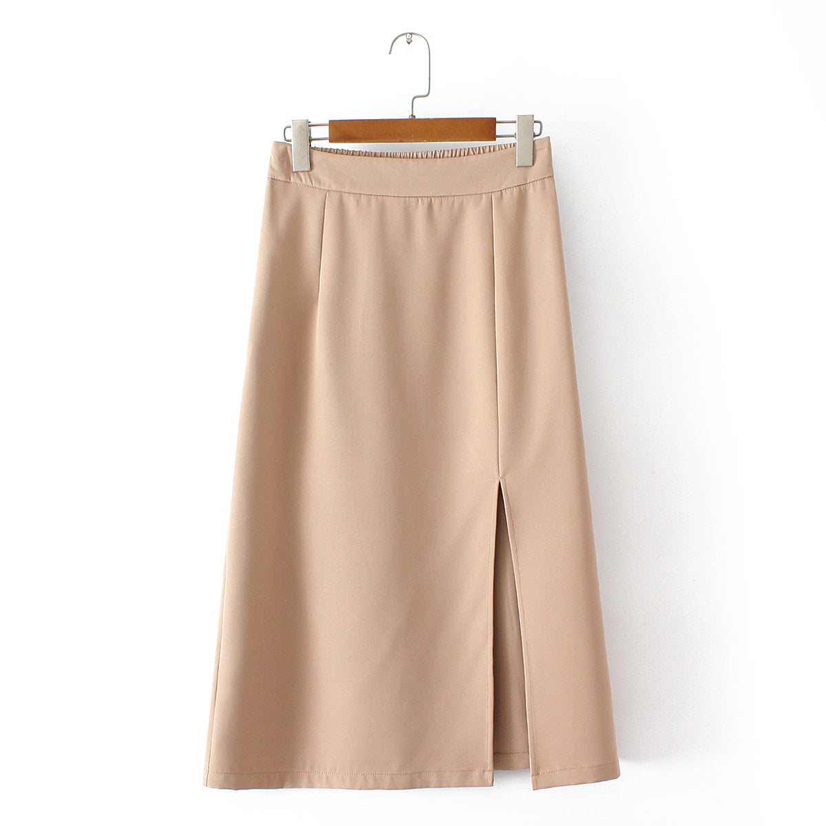 Plus Size Korean Slit Midi Skirt