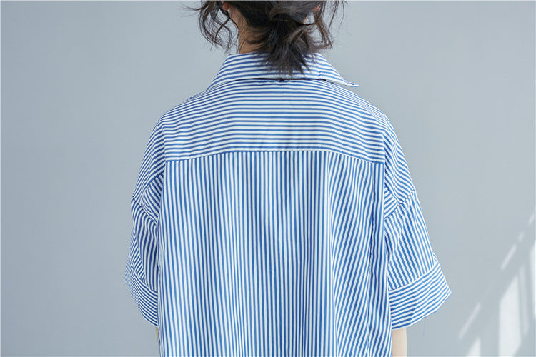 Plus Size Loose Stripe Tunic Top