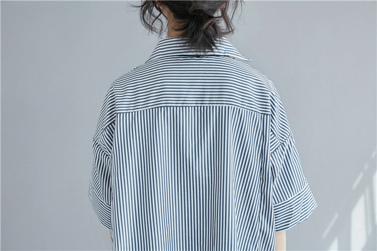 Plus Size Loose Stripe Tunic Top