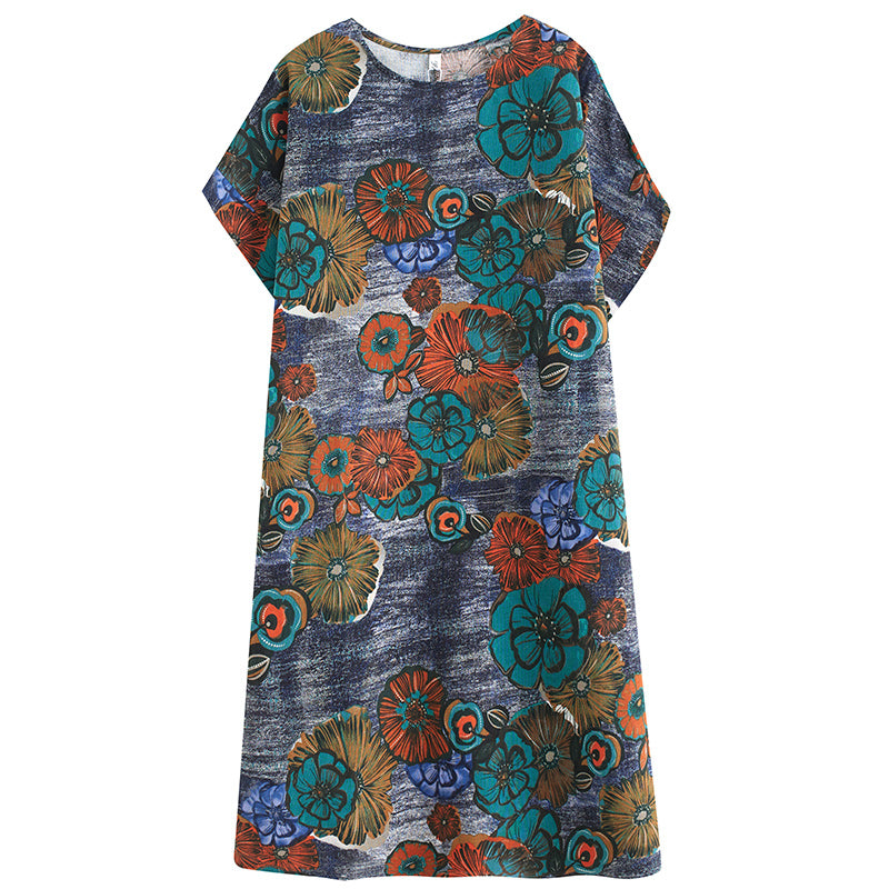 Plus Size Art Piece Pockets Shift Dress