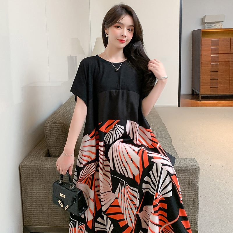 Plus Size Orange Fern Midi Dress