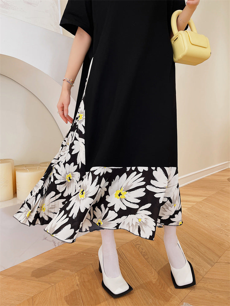 Plus Size Daisy Pleat Layer Midi Dress