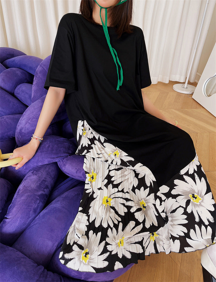 Plus Size Daisy Pleat Layer Midi Dress