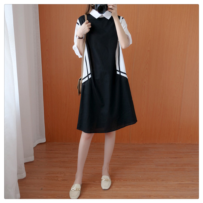 Plus Size Colour Block Shirt Dress