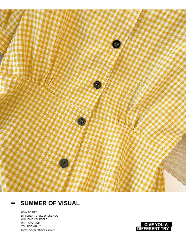 Plus Size Checks Peplum Top