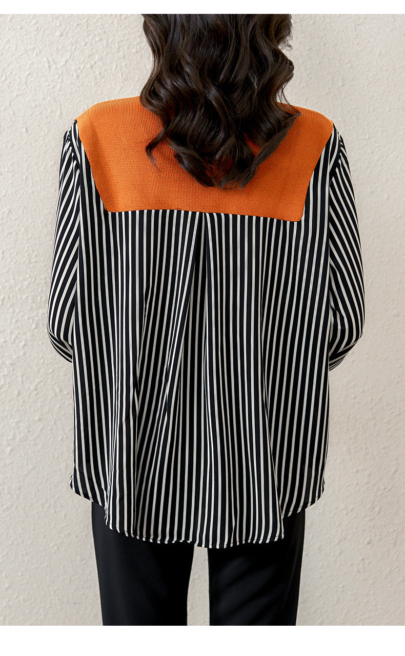 Plus Size Stripe Blouse