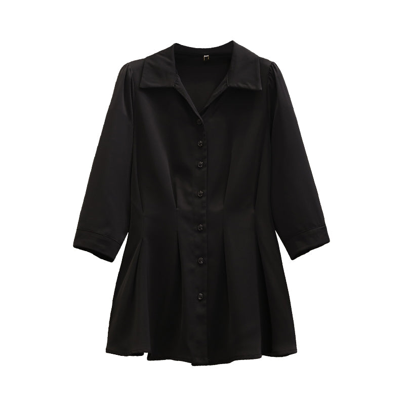 Plus Size Peplum Buttons Shirt