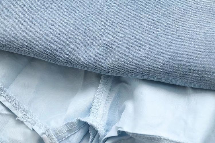 Plus Size Denim Mermaid Mini Skirt