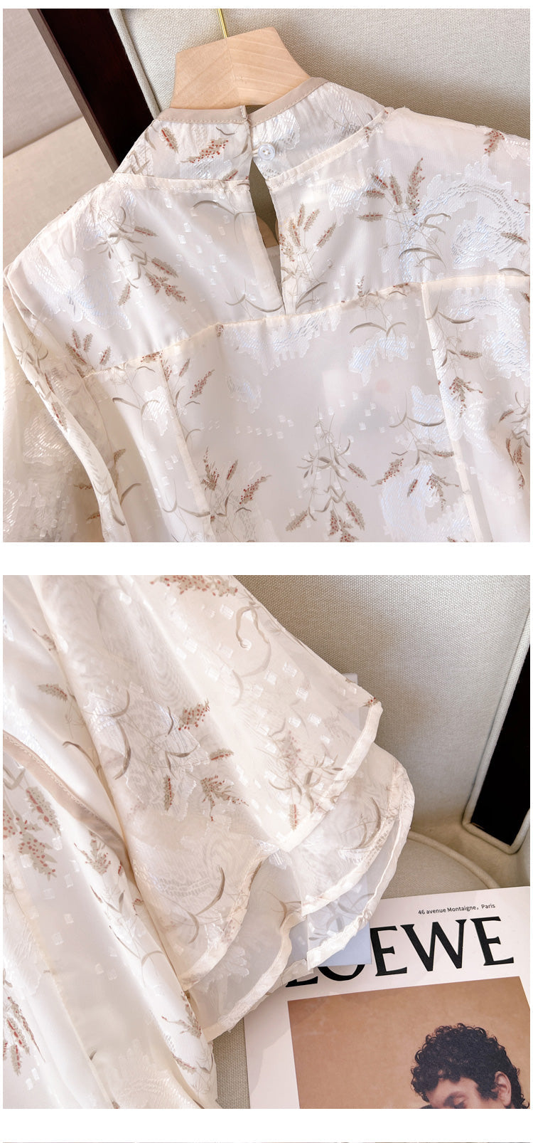 Plus Size White Floral Cheongsam Dress