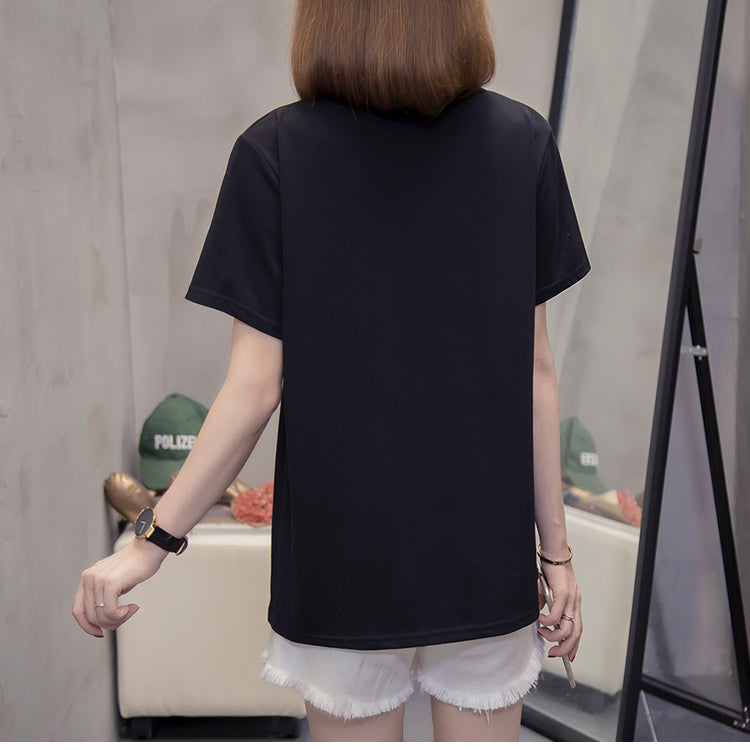 Plus Size Buttons T Shirt