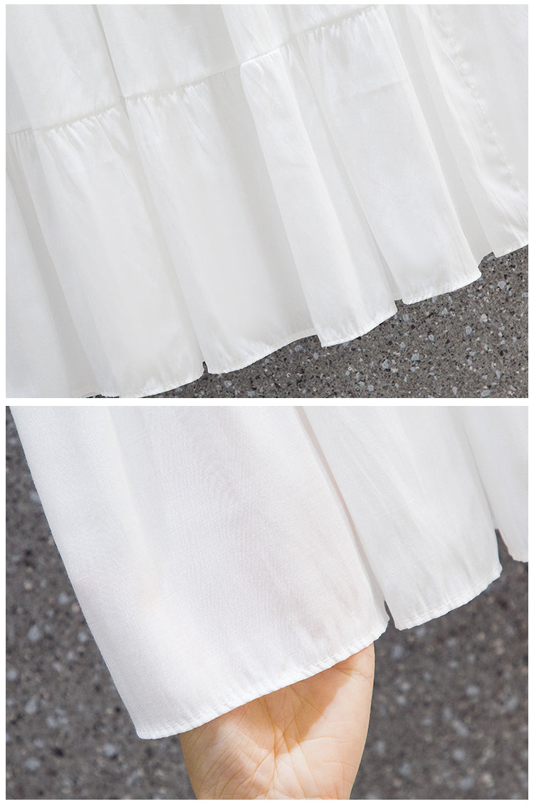 Plus Size Tier Midi Skirt
