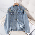 Plus Size Korean Embroidery Denim Jacket
