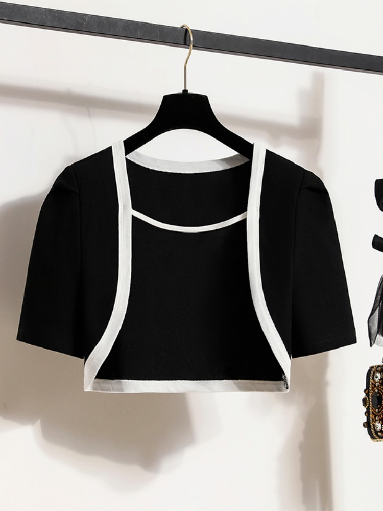 Plus Size Crop Cardigan And Dress Set