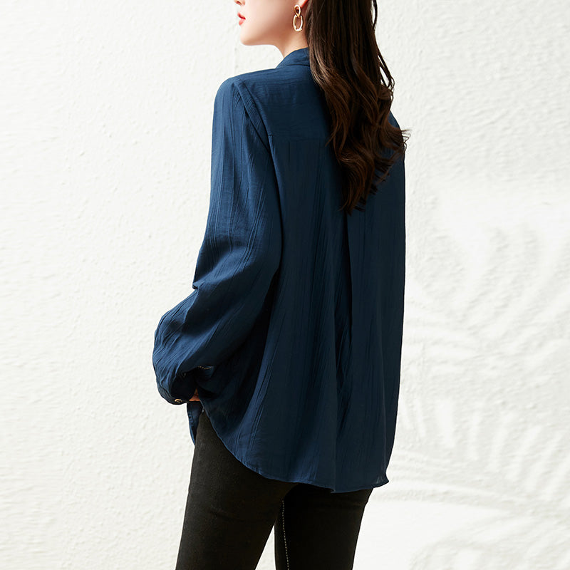 Plus Size Ethnic Pattern Long Sleeve Shirt Blouse