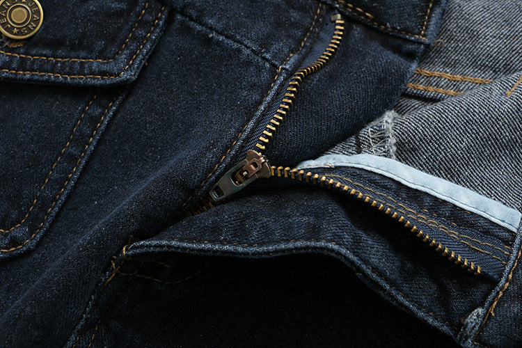 Plus Size Denim Mini Skirt