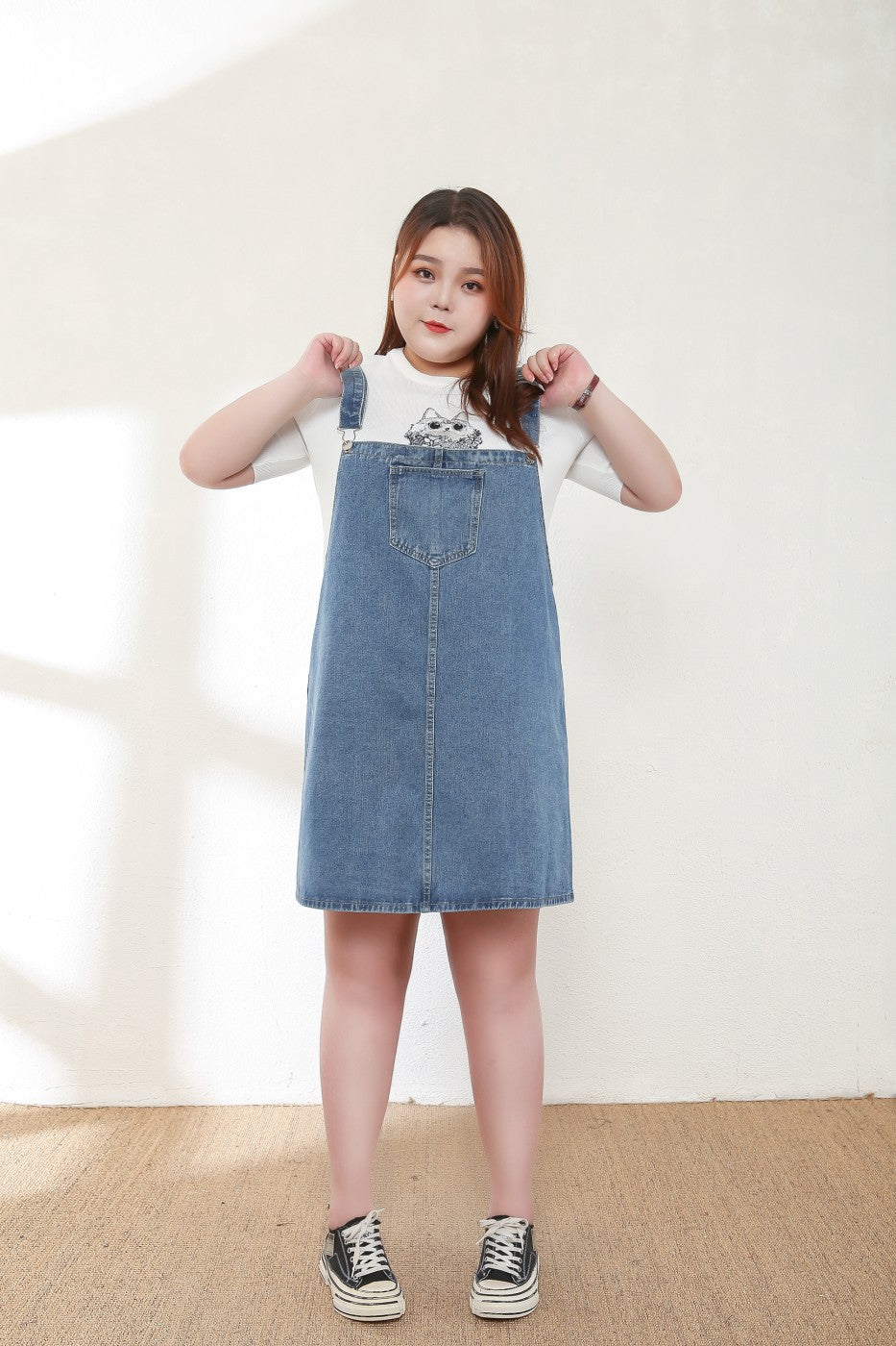 Mila Plus Size Denim Overalls
