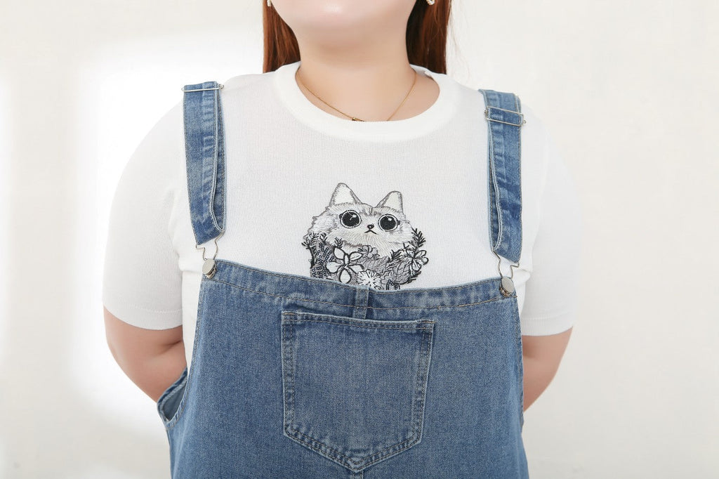 Mila Plus Size Denim Overalls