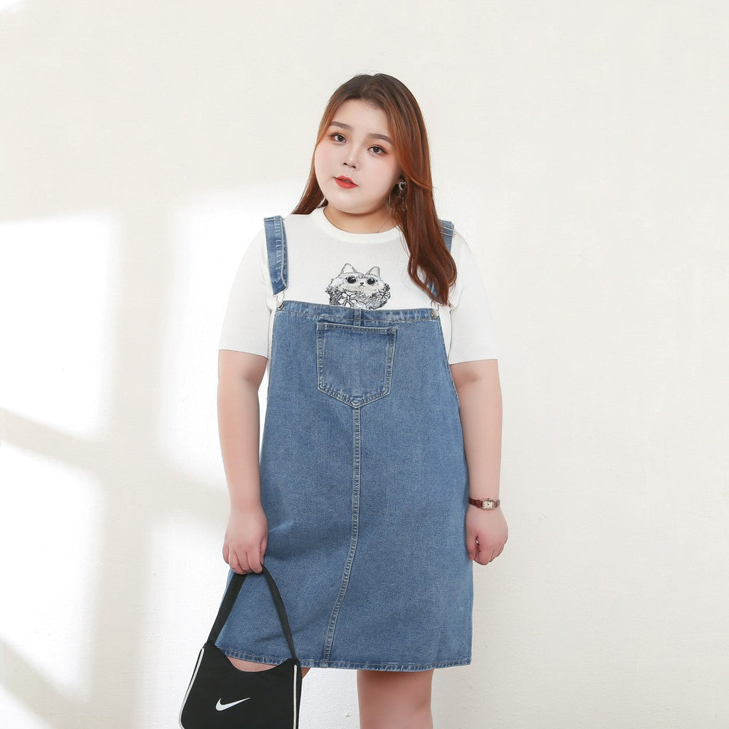 Mila Plus Size Denim Overalls