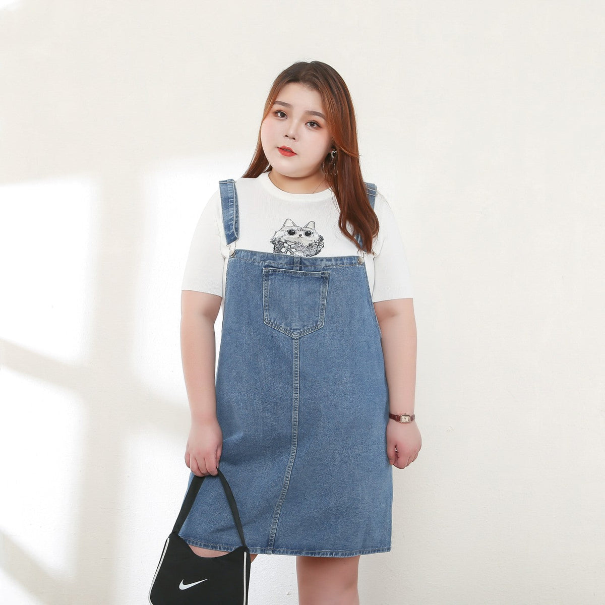 Mila Plus Size Denim Overalls