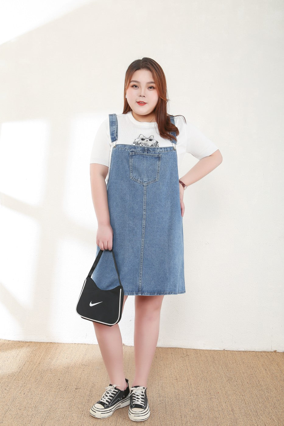 Mila Plus Size Denim Overalls