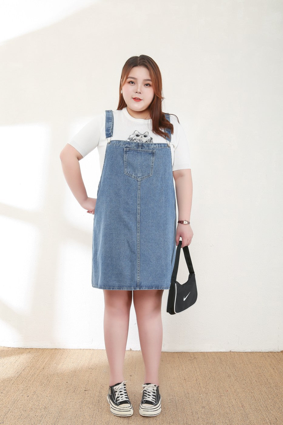 Mila Plus Size Denim Overalls
