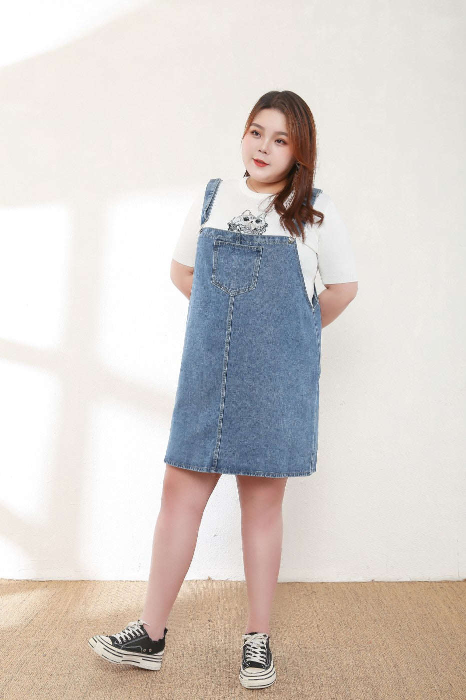 Mila Plus Size Denim Overalls