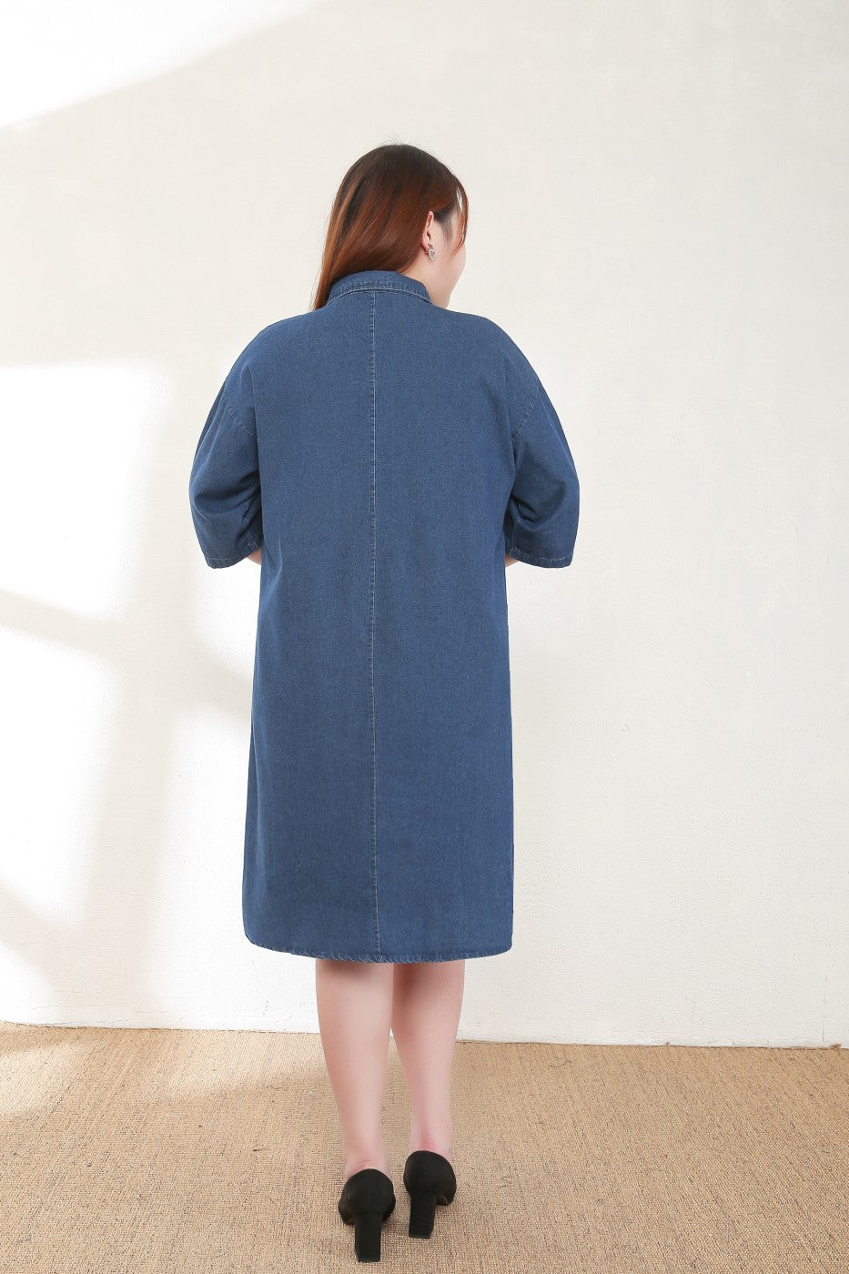 Chloe Plus Size Denim Shirt Dress