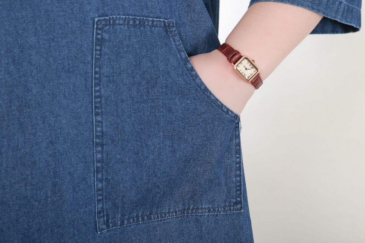 Chloe Plus Size Denim Shirt Dress