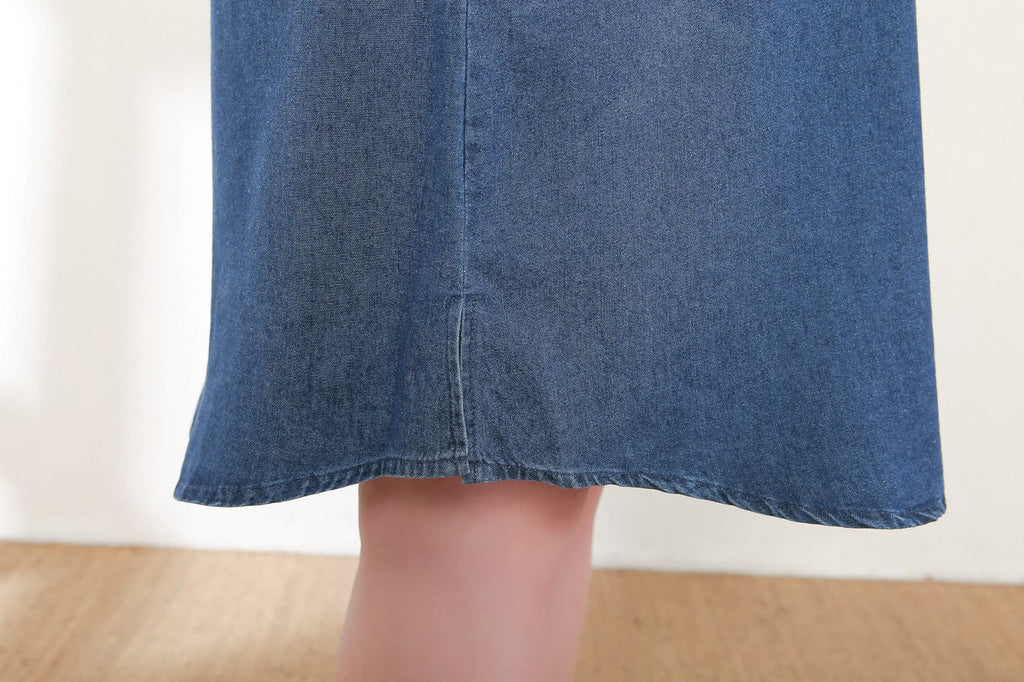 Chloe Plus Size Denim Shirt Dress