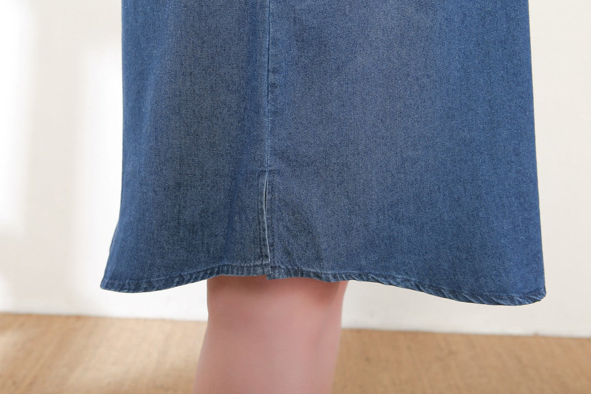 Chloe Plus Size Denim Shirt Dress