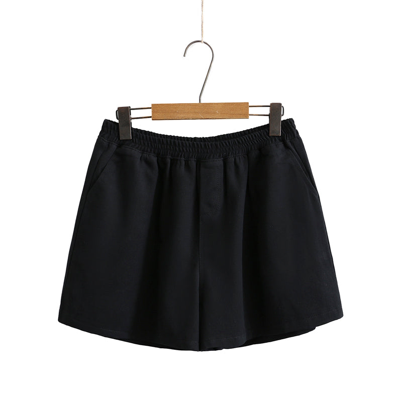 Plus Size Elastic Waist Denim Shorts (EXTRA BIG SIZE)