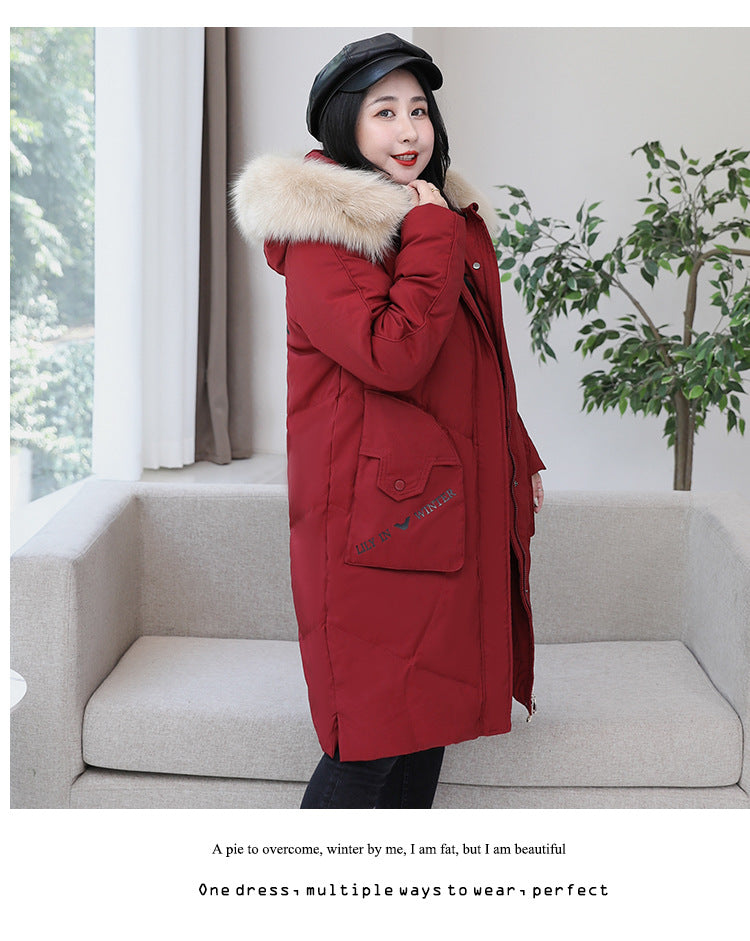 Plus Size Down Long Winter Jacket