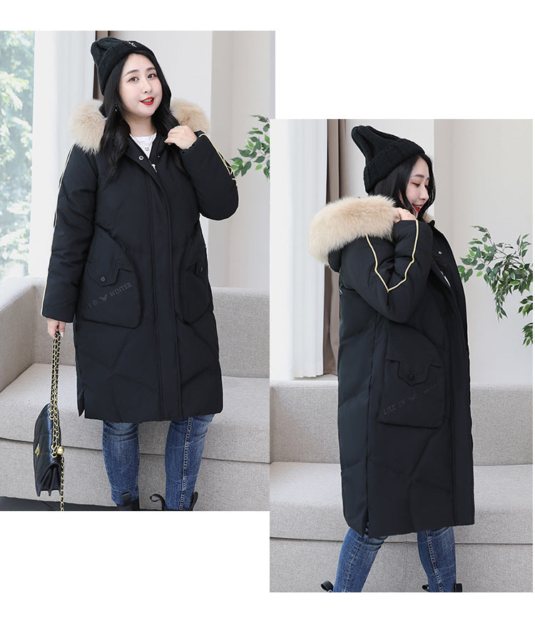 Plus Size Down Long Winter Jacket