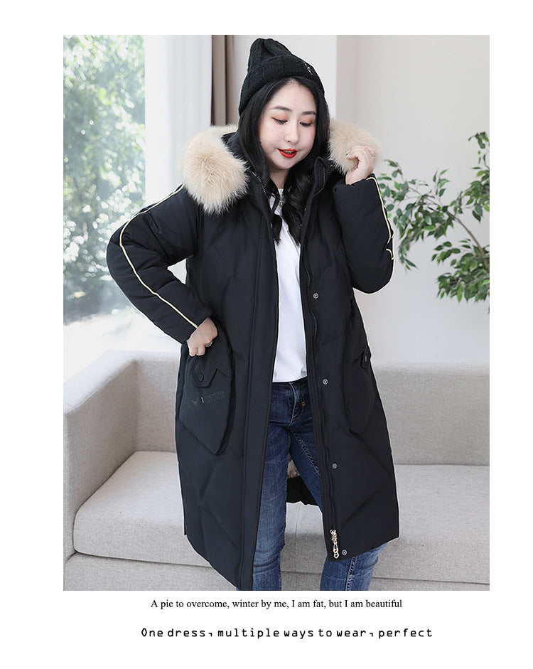 Plus Size Down Long Winter Jacket