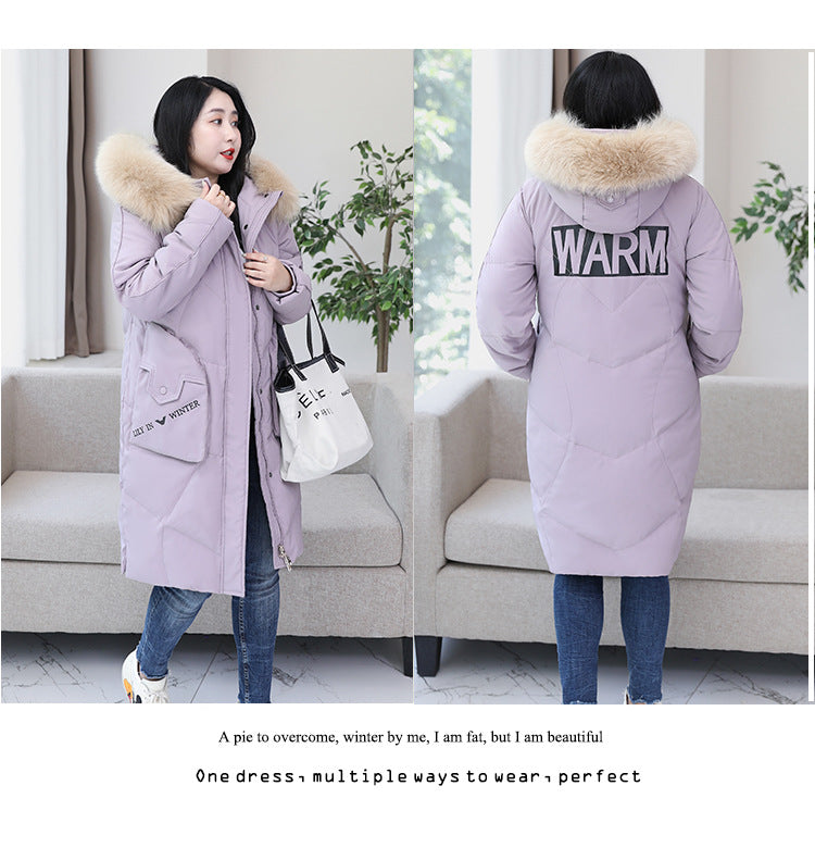 Plus Size Down Long Winter Jacket