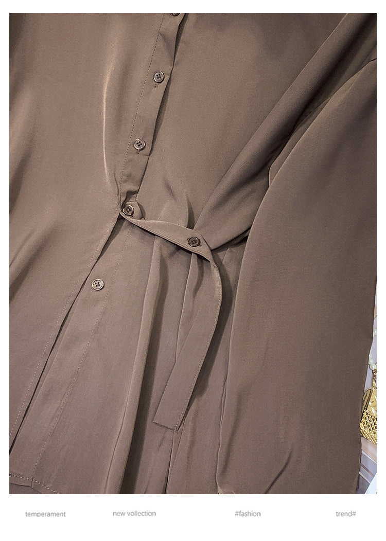 Plus Size Side Tie Peplum Blouse