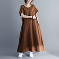 Plus Size Pocket Short Sleeve Midi T Shirt Dress