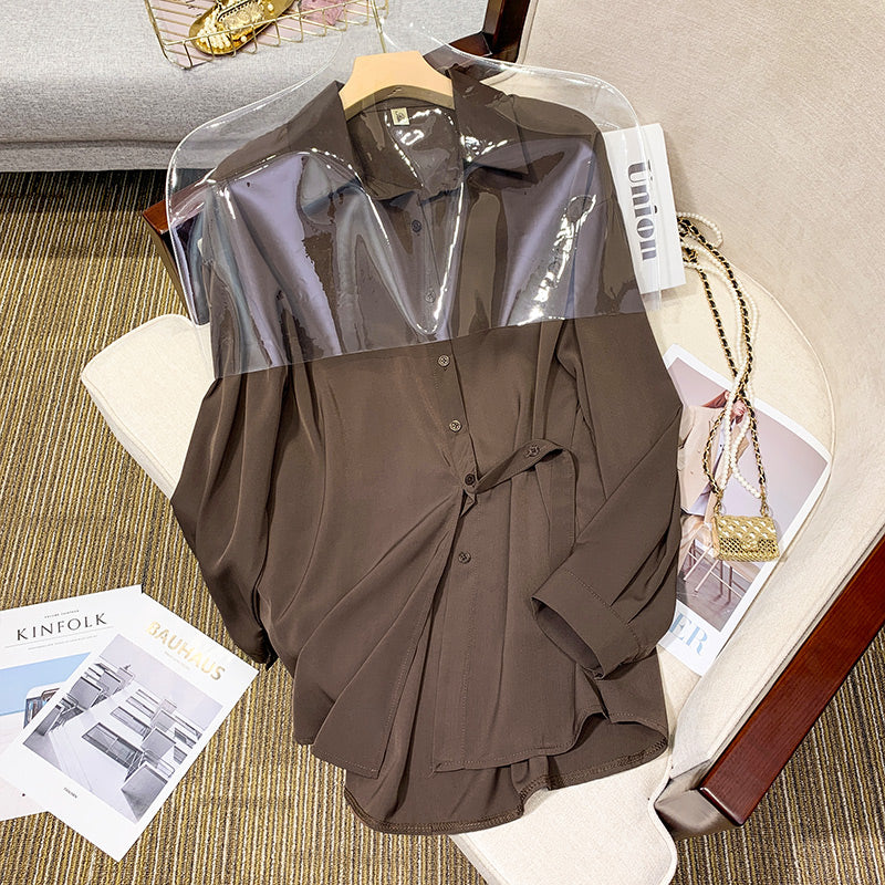 Plus Size Side Tie Peplum Blouse
