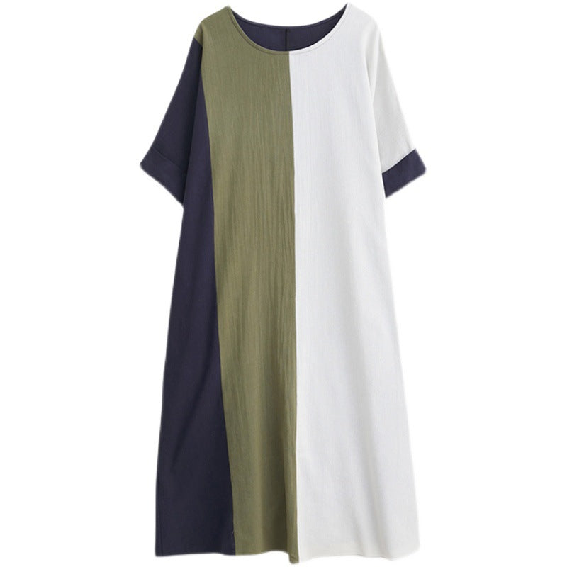 Plus Size Vertical Stripes Shift Dress