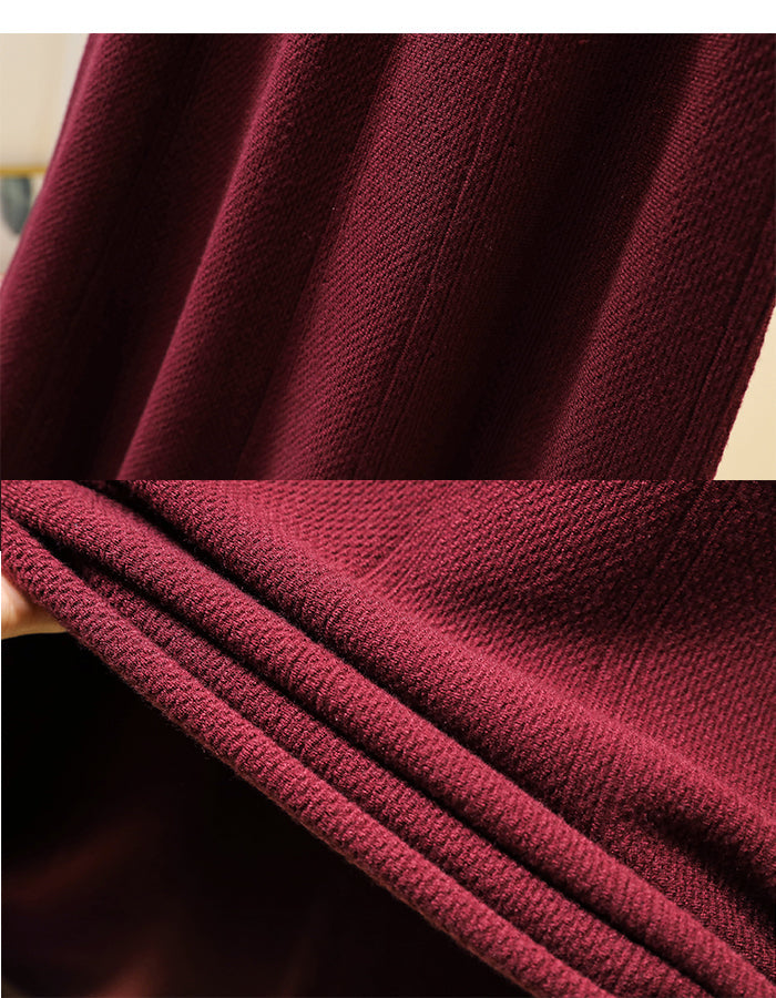 Plus Size Knit A Line Umbrella Midi Skirt