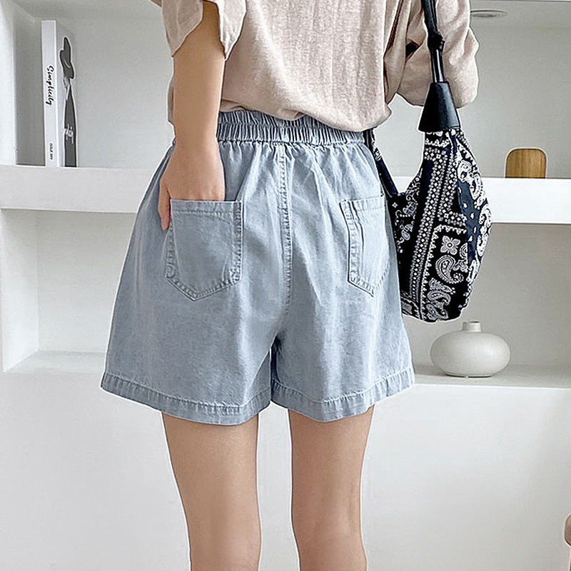 Plus Size Stretchband Denim Shorts