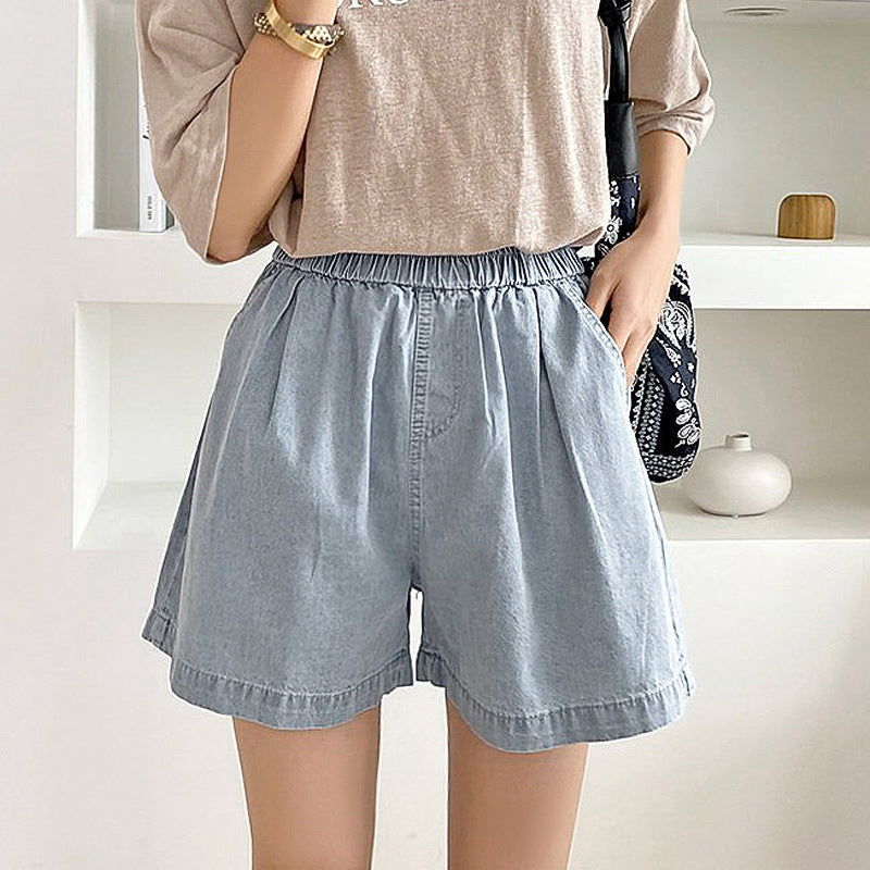 Plus Size Stretchband Denim Shorts