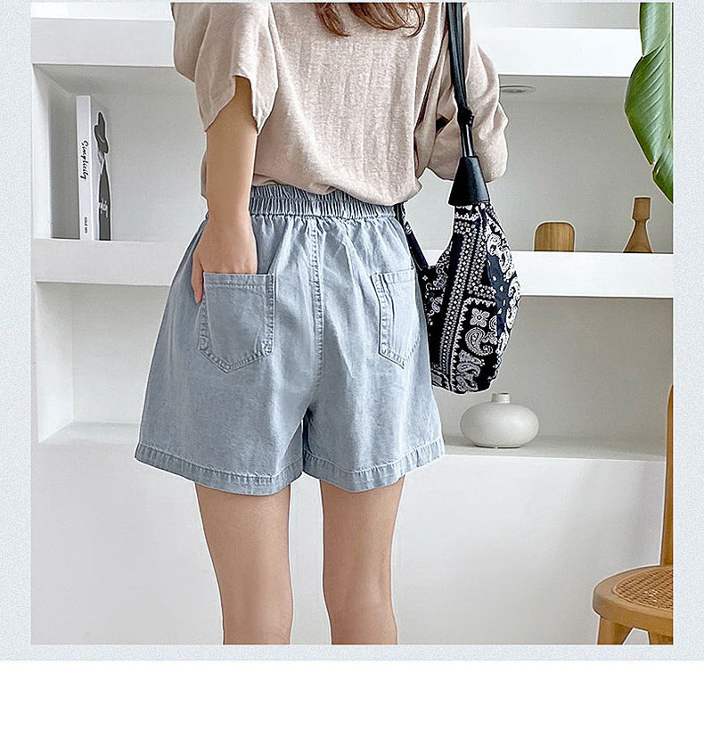 Plus Size Stretchband Denim Shorts