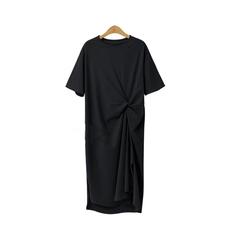Plus Size Twist Midi T Shirt Dress