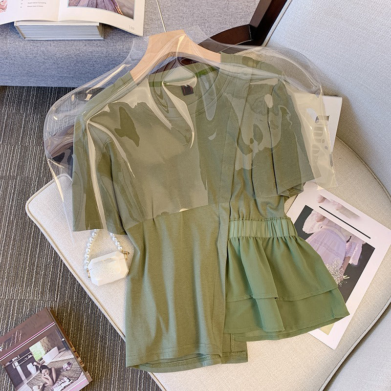Plus Size Tier Side Blouse