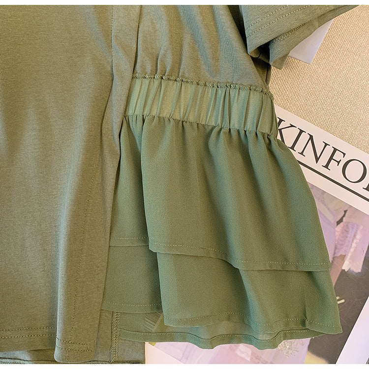 Plus Size Tier Side Blouse
