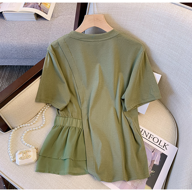 Plus Size Tier Side Blouse