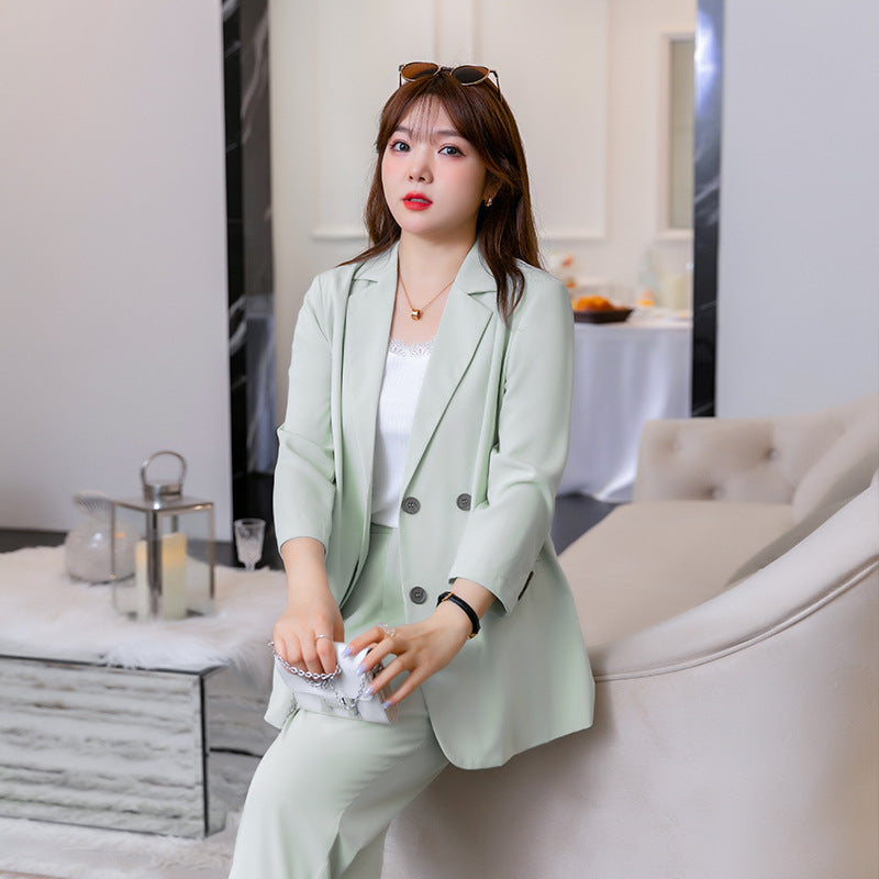 (XL-7XL) Plus Size Green Blazer and Trouser Pants Set (EXTRA BIG SIZE)