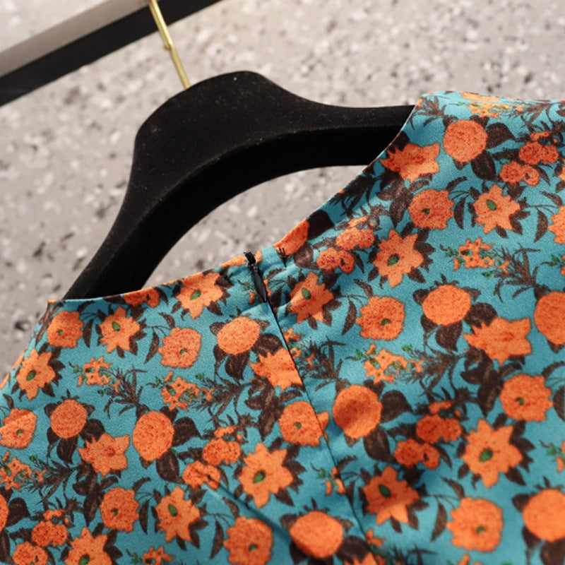 (Ready Stock XL - 1 Pc) Plus Size Korean Floral Scrunch Dress