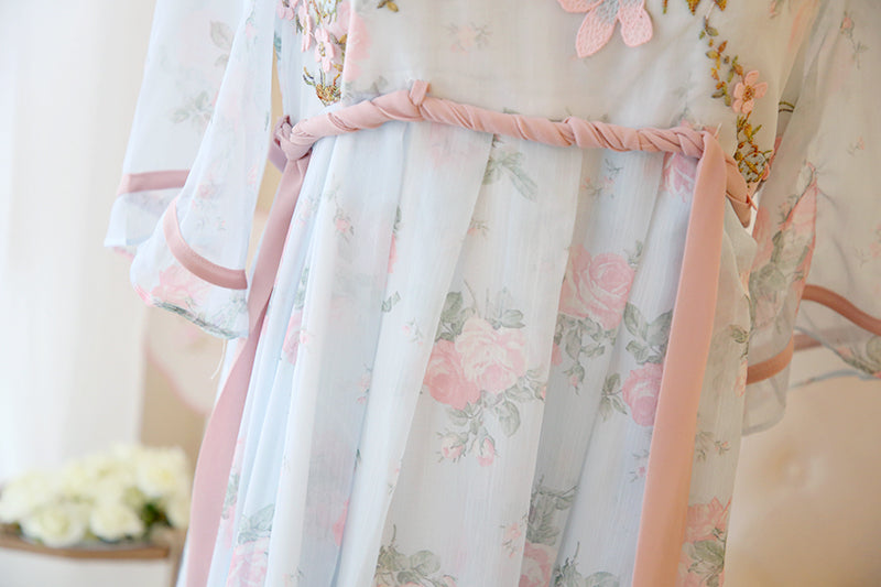 Plus Size Floral Hanbok Dress